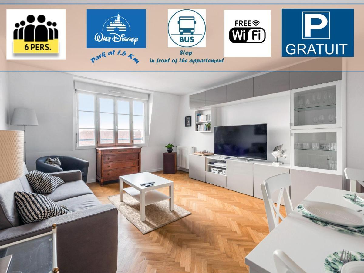 Appartement Familial Disney Val D'Europe La Vallee, Wifi Et Parking Serris Zewnętrze zdjęcie